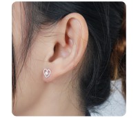 Heart Shaped with CZ Stone Stud Earring STS-2925